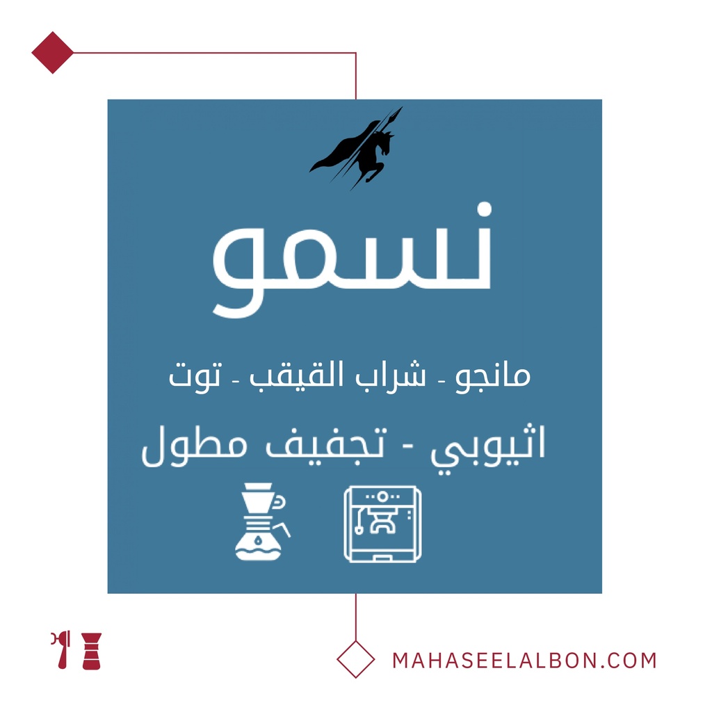 إثيوبيا - نيسمو قوجي -٢٥٠  جرام - محمصة الفارس الأسود