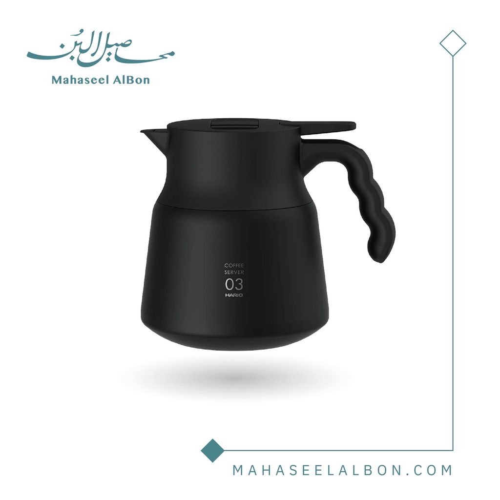 سيرفر هاريو حافظ الحرارة ستينليس ستيل بلس 600مل (أسود)