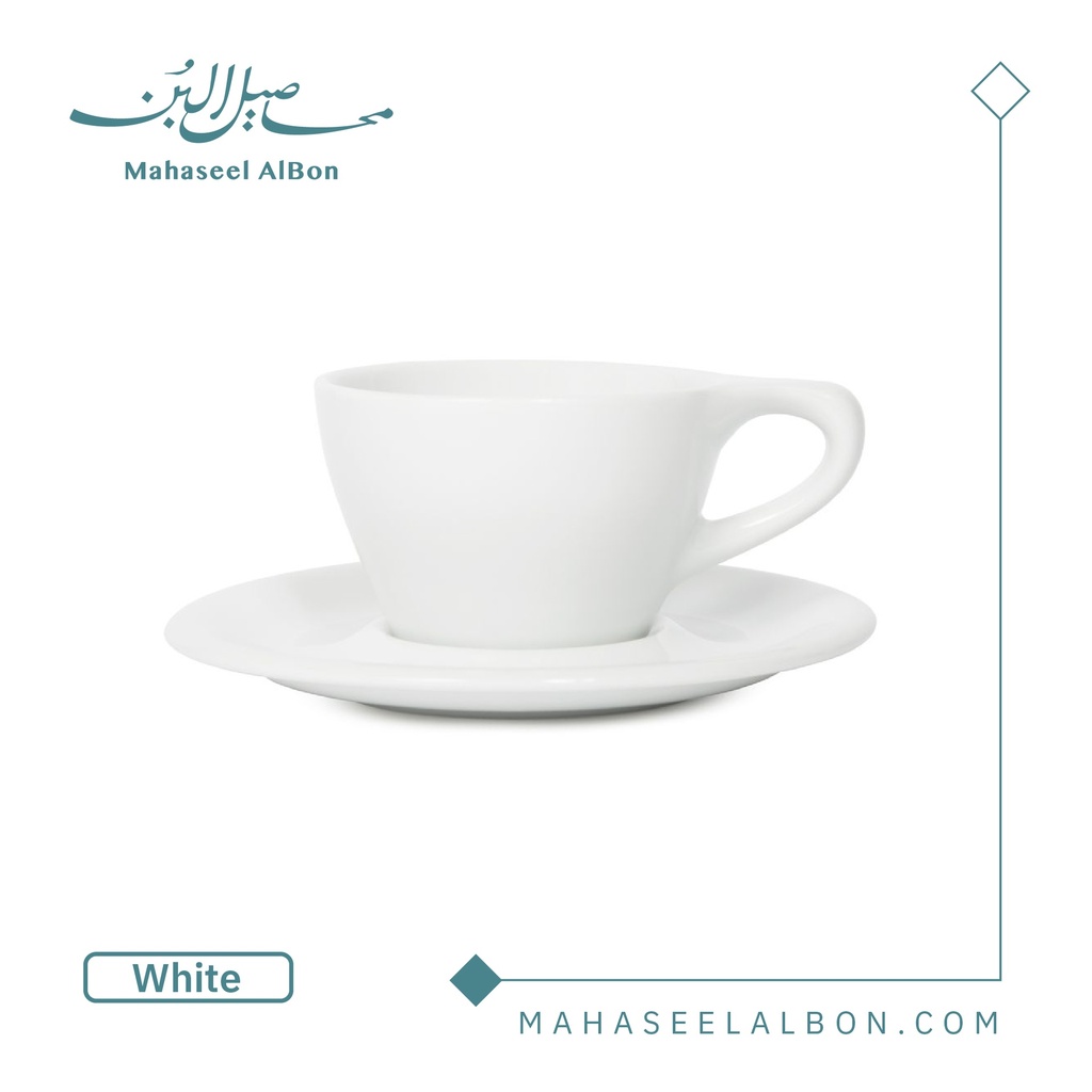 Lino Double Cappuccino Cup/Saucer 177ML NotNeutral  (White)