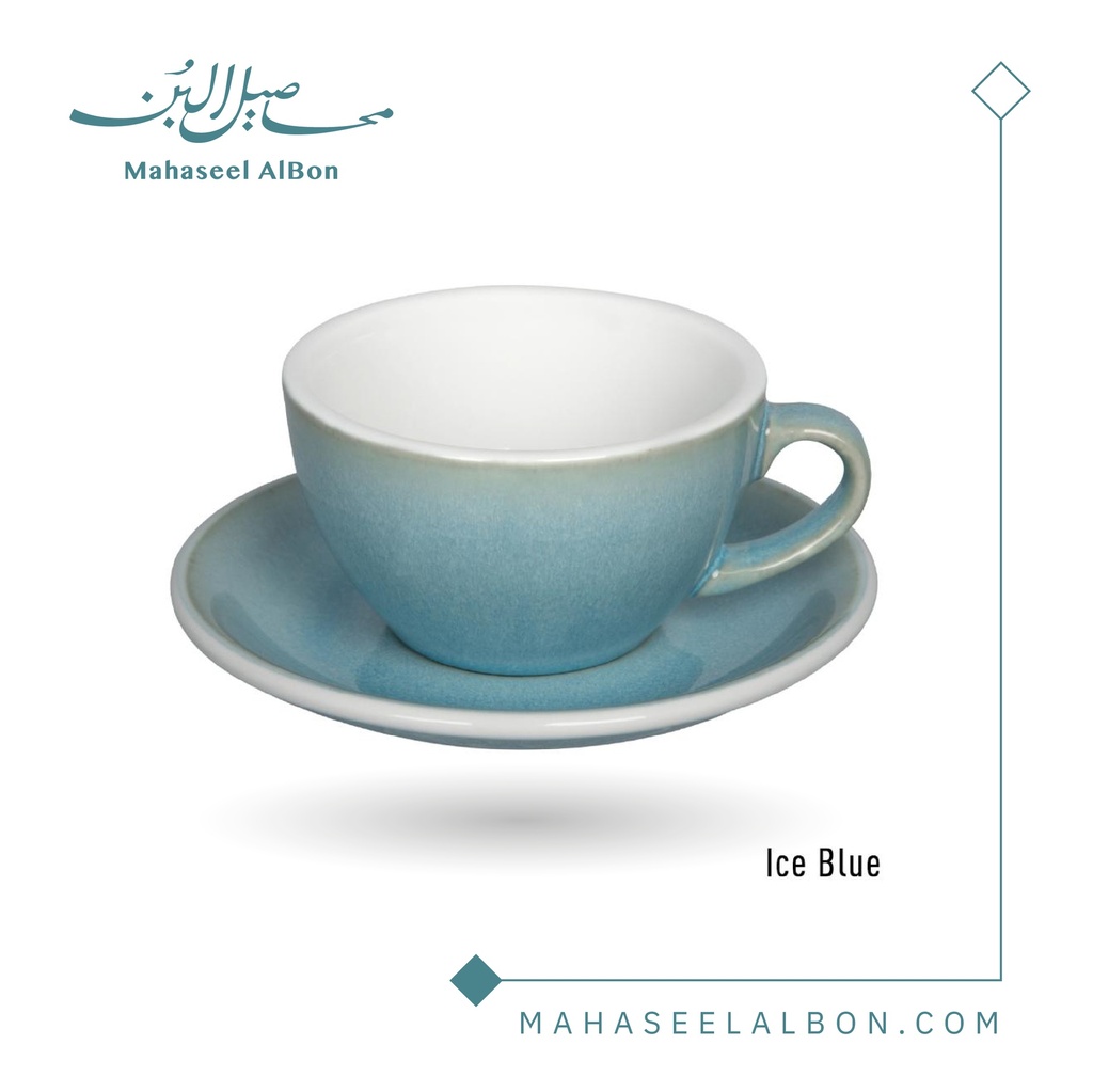 Loveramics Flat White cup and Saucer 150ML (Ice Blue)