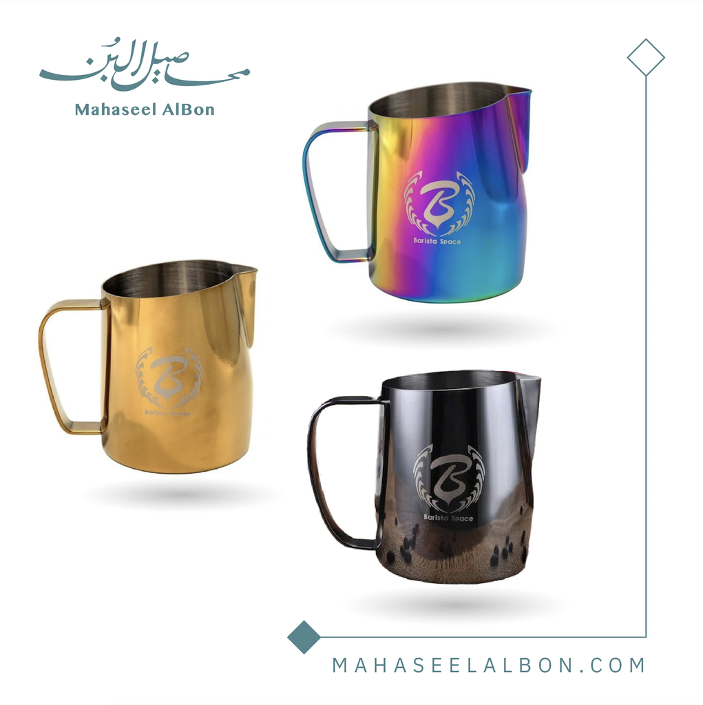 إناء تبخير الحليب 450  مل من باريستا سبيس (أسود)