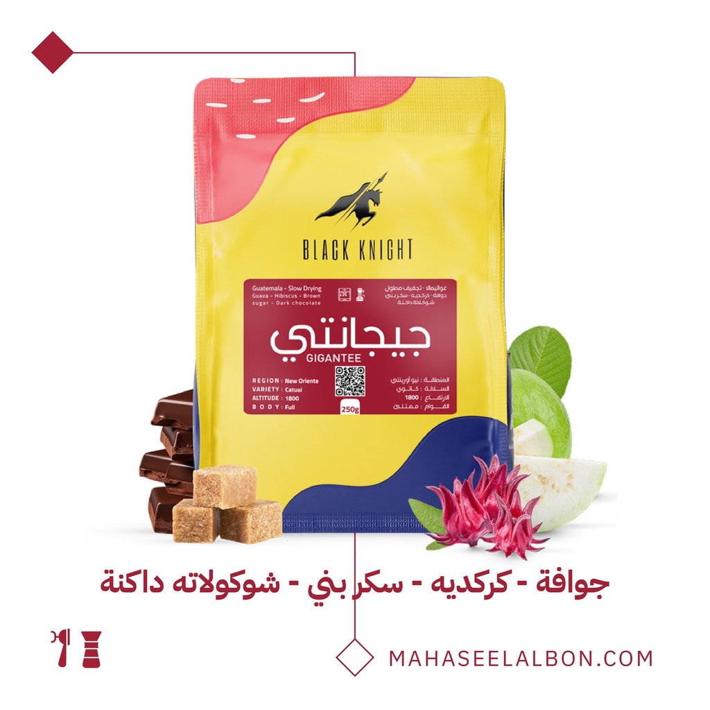 غواتيمالا  - جيجانتي- ٢٥٠  جرام - محمصة الفارس الأسود