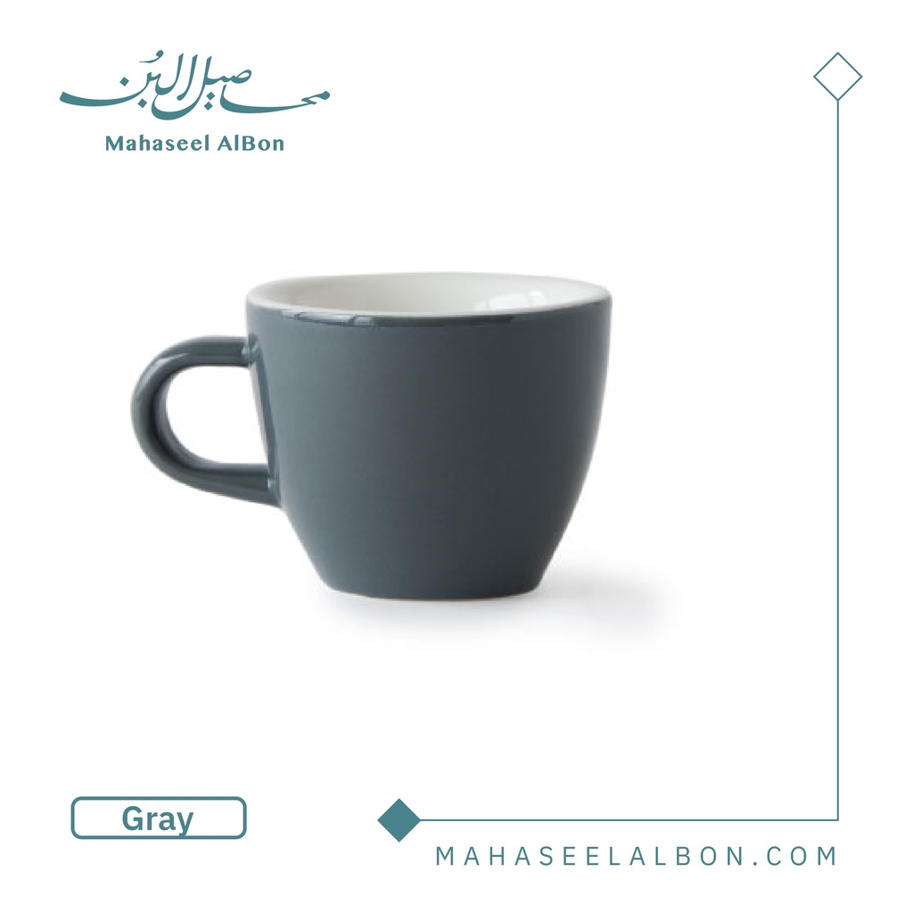 كوب إسبريسو ديميتاس مع صحن من ACME (70ml/2.40oz) (دولفين (رمادي))