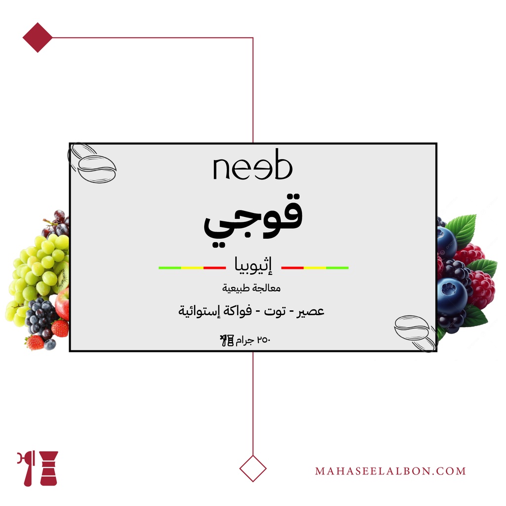 إثيويبا - قوجي - ٢٥٠  جرام - محمصة نييب